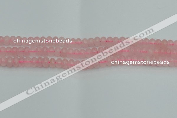 CRB2801 15.5 inches 5*8mm rondelle rose quartz beads wholesale