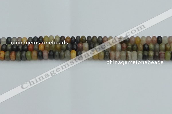 CRB2845 15.5 inches 4*6mm rondelle fancy jasper beads wholesale