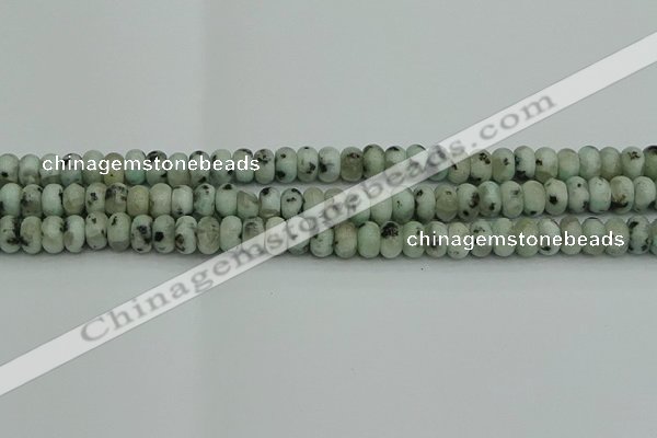 CRB2850 15.5 inches 4*6mm rondelle sesame jasper beads