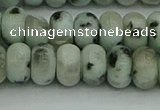 CRB2852 15.5 inches 6*10mm rondelle sesame jasper beads