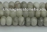 CRB2860 15.5 inches 4*6mm rondelle grey agate beads