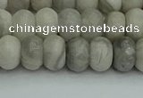 CRB2862 15.5 inches 6*10mm rondelle grey agate beads