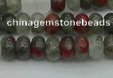 CRB2870 15.5 inches 4*6mm rondelle blood jasper beads