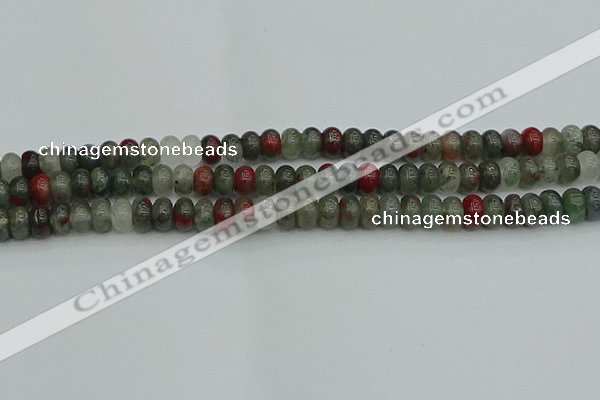 CRB2870 15.5 inches 4*6mm rondelle blood jasper beads