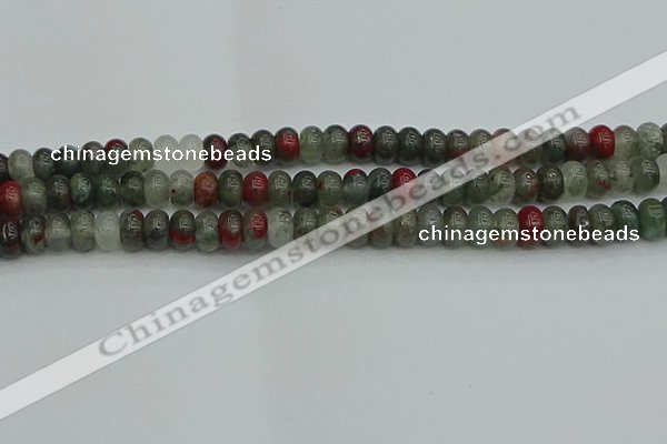 CRB2871 15.5 inches 5*8mm rondelle blood jasper beads