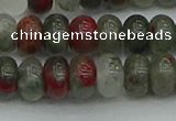 CRB2872 15.5 inches 6*10mm rondelle blood jasper beads