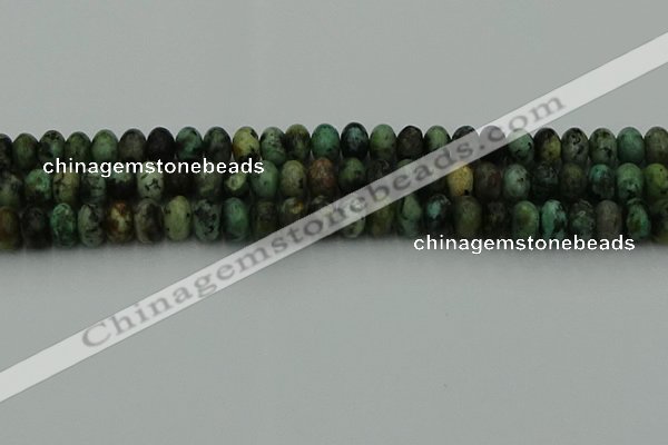 CRB2902 15.5 inches 6*10mm rondelle African turquoise beads