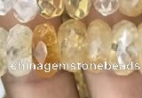 CRB3014 15.5 inches 6*12mm faceted rondelle citrine beads