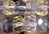 CRB3019 15.5 inches 6*8mm faceted rondelle ametrine beads