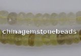 CRB303 15.5 inches 5*8mm - 10*14mm faceted rondelle lemon quartz beads