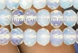 CRB3030 15.5 inches 6*8mm faceted rondelle opal beads wholesale