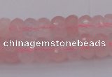 CRB304 15.5 inches 5*8mm - 10*14mm faceted rondelle rose quartz beads