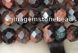 CRB3042 15.5 inches 4*6mm faceted rondelle red tiger eye beads