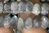 CRB3049 15.5 inches 5*8mm faceted rondelle labradorite beads