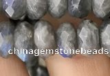 CRB3050 15.5 inches 6*10mm faceted rondelle labradorite beads