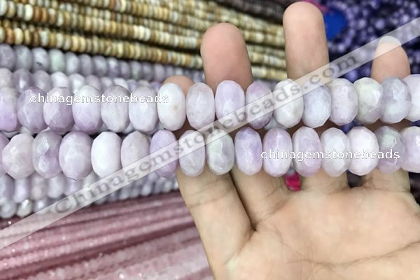 CRB3053 15.5 inches 9*16mm faceted rondelle kunzite beads