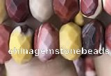 CRB3055 15.5 inches 6*10mm faceted rondelle mookaite beads