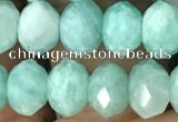 CRB3072 15.5 inches 5*8mm faceted rondelle amazonite gemstone beads