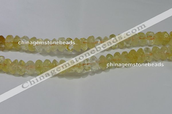 CRB308 15.5 inches 8*12mm faceted rondelle citrine gemstone beads