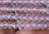 CRB3100 15.5 inches 2*3mm faceted rondelle tiny white crystal beads