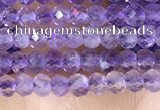 CRB3102 15.5 inches 2*3mm faceted rondelle tiny light amethyst beads