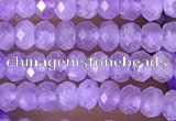 CRB3104 15.5 inches 2*3mm faceted rondelle tiny lavender amethyst beads