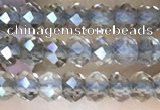 CRB3105 15.5 inches 2*3mm faceted rondelle tiny smoky quartz beads