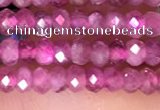CRB3110 15.5 inches 2*3mm faceted rondelle tiny pink tourmaline beads