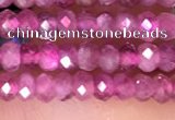 CRB3110 15.5 inches 2*3mm faceted rondelle tiny pink tourmaline beads