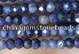 CRB3113 15.5 inches 2*3mm faceted rondelle tiny sapphire beads