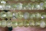 CRB3115 15.5 inches 2*3mm faceted rondelle tiny peridot beads