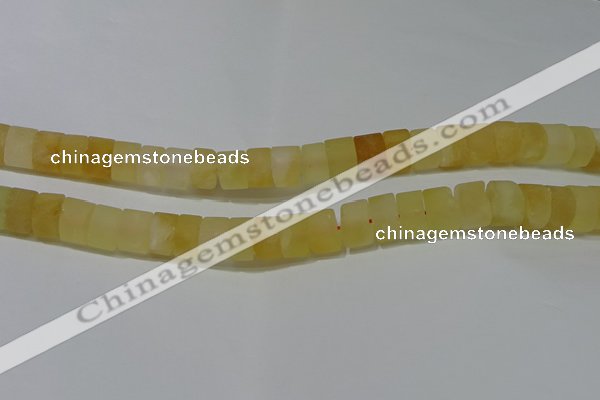 CRB312 15.5 inches 8*12mm tyre matte citrine gemstone beads wholesale