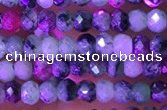 CRB3120 15.5 inches 2*3mm faceted rondelle tiny ruby zoisite beads