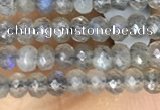 CRB3121 15.5 inches 2*3mm faceted rondelle tiny labradorite beads