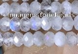 CRB3141 15.5 inches 2.5*4mm faceted rondelle tiny white moonstone beads