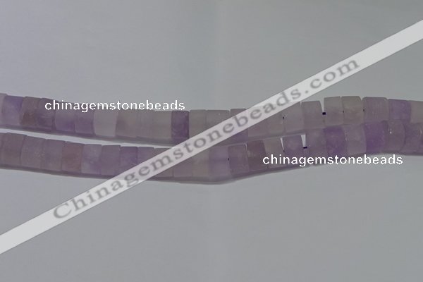 CRB315 15.5 inches 8*12mm tyre matte amethyst gemstone beads