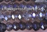 CRB3152 15.5 inches 2.5*4mm faceted rondelle tiny smoky quartz beads