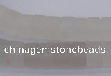 CRB316 15.5 inches 8*12mm tyre white crystal gemstone beads