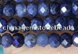 CRB3162 15.5 inches 2.5*4mm faceted rondelle tiny sapphire beads