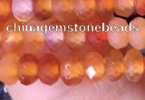 CRB3170 15.5 inches 2.5*4mm faceted rondelle tiny red agate beads