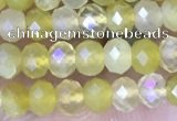 CRB3178 15.5 inches 2.5*4mm faceted rondelle tiny yellow opal beads