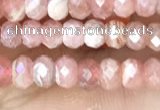 CRB3179 15.5 inches 2.5*4mm faceted rondelle tiny rhodochrosite beads