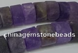 CRB318 15.5 inches 8*12mm tyre matte amethyst gemstone beads