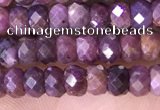 CRB3187 15.5 inches 3*5mm faceted rondelle tiny ruby gemstone beads