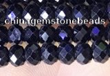 CRB3188 15.5 inches 3*5mm faceted rondelle tiny black spinel beads