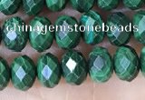 CRB3193 15.5 inches 4*6mm faceted rondelle tiny malachite beads