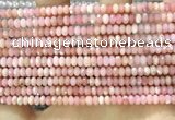 CRB3202 15.5 inches 2.5*4mm faceted rondelle pink opal beads