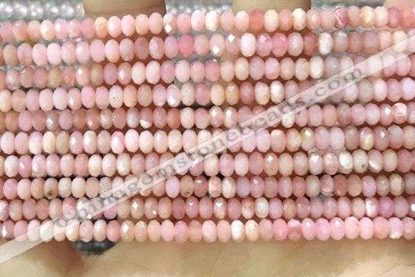 CRB3202 15.5 inches 2.5*4mm faceted rondelle pink opal beads