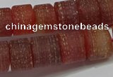 CRB325 15.5 inches 8*12mm tyre matte red agate gemstone beads