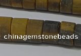 CRB326 15.5 inches 8*12mm tyre matte yellow tiger eye beads